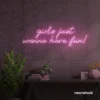 Girls Just Wanna Have Fun neon sign in baby pink for teen rooms, dorm decor, and party walls.