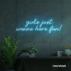 Girls Just Wanna Have Fun neon sign in ice blue for teen rooms, dorm decor, and party walls.