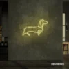 Dog neon sign in warm white – perfect LED wall decor for pet lovers and dog owners.
