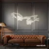 Hands neon sign in neutral white – modern wall art symbolizing connection and emotion.