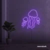 Jelly Fish neon sign in purple for ocean-themed wall decor
