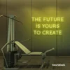 The Future Is Yours To Create neon sign in lemon yellow for dream boards, entrepreneur decor, and creative offices.