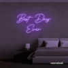 Best Day Ever neon sign in purple for weddings, events, and celebration backdrops.