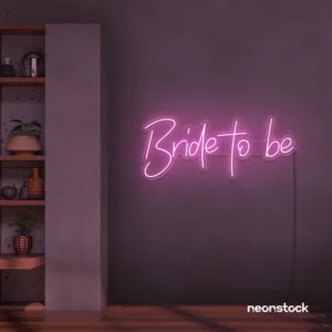 Bride To Be neon sign in baby pink for wedding decor, bachelorette party, bridal shower