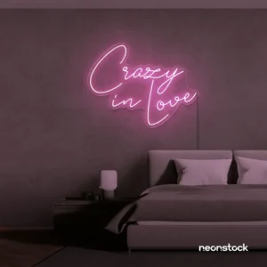 Crazy in Love – Script Neon Sign for Bedrooms & Romantic Spaces