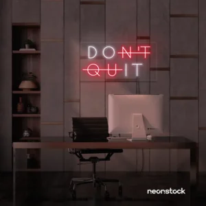 Don't Quit neon sign in 7 for home gyms, motivation walls, and fitness studios.