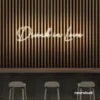 Drunk In Love neon sign in white for wedding decor, engagement parties, romantic celebrations