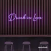 Drunk In Love neon sign in purple for wedding decor, engagement parties, romantic celebrations