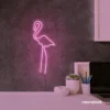 Flamingo neon sign in baby pink for kids room or tropical-themed decor