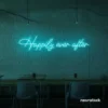 Happily Ever neon sign in mint green for wedding decor