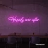 Happily Ever neon sign in pink for wedding decor
