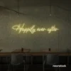 Happily Ever neon sign in warm white for wedding decor