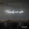 Happily Ever neon sign in white for wedding decor