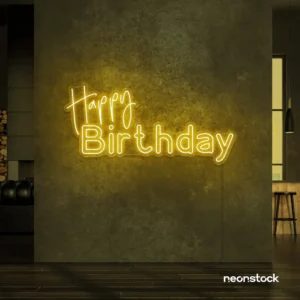 Happy Birthday Neon Sign – Party LED Wall Decor for Celebrations by NeonStock