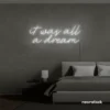 It Was All A Dream neon sign in white for dreamy bedrooms, music rooms, and nostalgic decor.