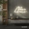 It's So Good To Be Home neon sign in neutral white for entryways, living rooms, and cozy home decor.