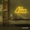 It's So Good To Be Home neon sign in golden yellow for entryways, living rooms, and cozy home decor.