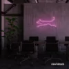 Dog neon sign in baby pink – playful LED light decor for dog lovers and pet spaces.