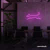 Dog neon sign in purple – playful LED light decor for dog lovers and pet spaces.