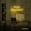 Mood CEO neon sign in golden yellow for glam offices, boss babe rooms, and motivational decor.
