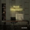 Mood CEO neon sign in warm white for glam offices, boss babe rooms, and motivational decor.