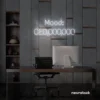 Mood CEO neon sign in white for glam offices, boss babe rooms, and motivational decor.