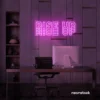 Rise Up neon sign in pink for gyms, empowerment decor, and motivational spaces.