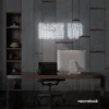 Rise Up neon sign in white for gyms, empowerment decor, and motivational spaces.