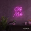 Self Made neon sign in pink for home offices, studios, and entrepreneur decor.