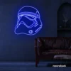 Finger heart neon sign in dark blue for bedroom and dorm room decor
