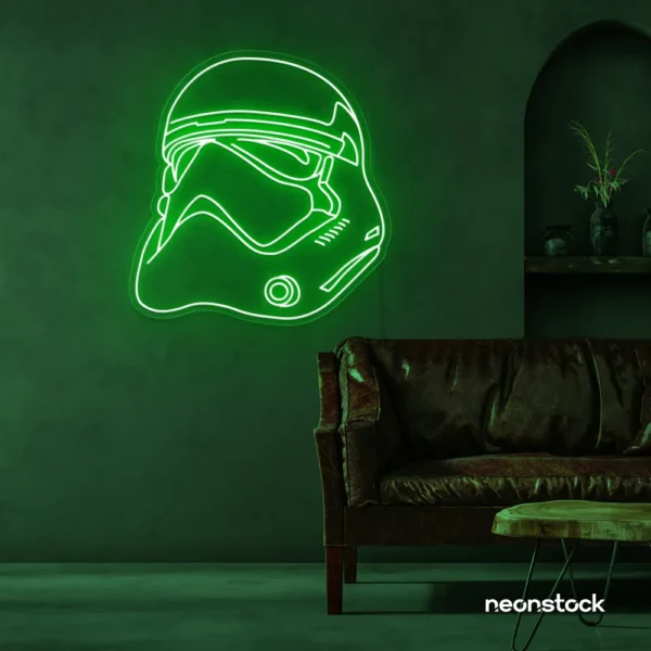 Finger heart neon sign in deep green for bedroom and dorm room decor