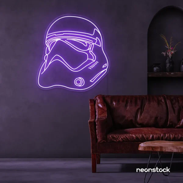 Finger heart neon sign in purple for bedroom and dorm room decor
