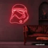 Finger heart neon sign in red for bedroom and dorm room decor