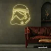 Finger heart neon sign in warm white for bedroom and dorm room decor