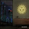 Smiley sun neon sign in warm white for kids' rooms, nurseries, and cheerful wall decor.