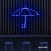 Umbrella neon sign in dark blue for home decor, kids room, aesthetic lighting