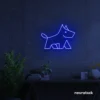 West Terrier neon sign in dark blue for dog lovers or pet-themed decor