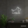 West Terrier neon sign in white for dog lovers or pet-themed decor